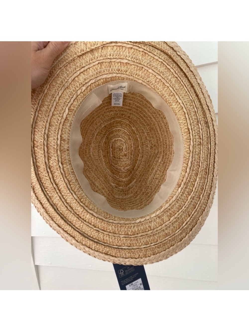 NWT Universal Threads Woven Straw Sun Hat with Shell Accent package size L/XL - Picture 5 of 8